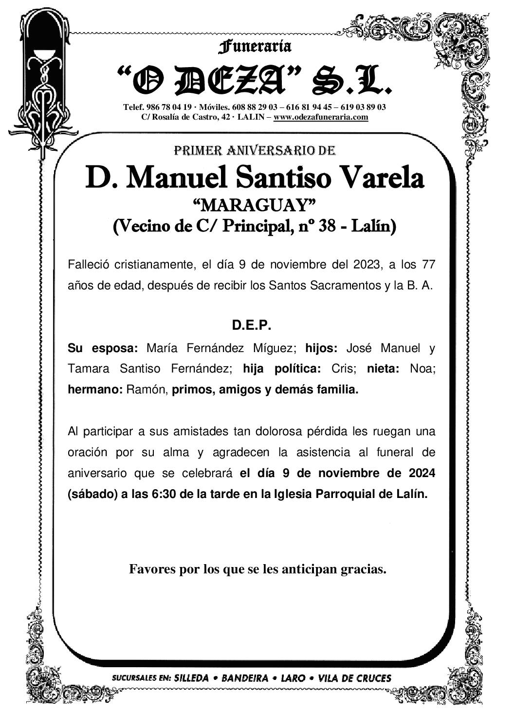 D. MANUEL SANTISO VARELA