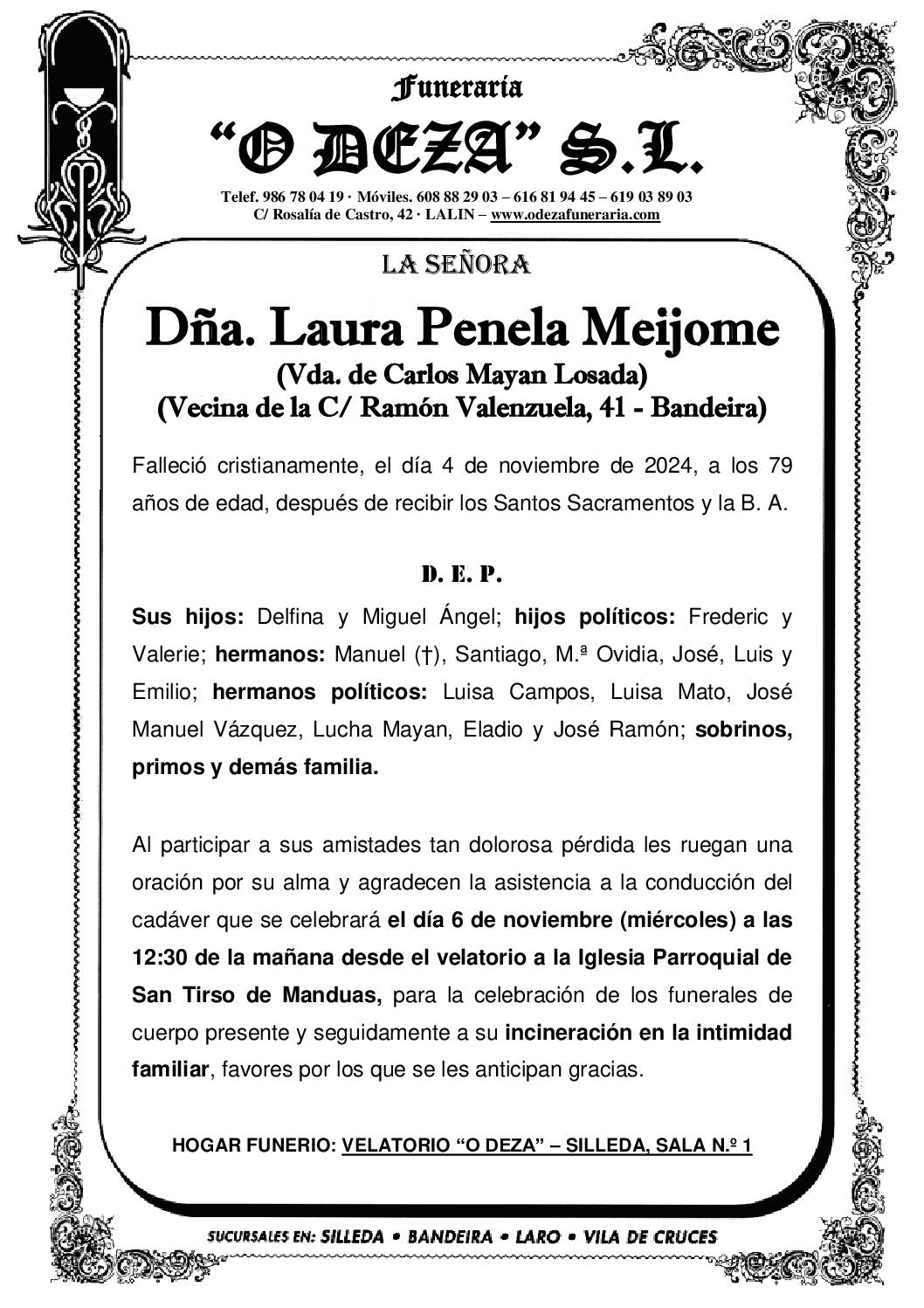 DÑA LAURA PENELA MEIJOME