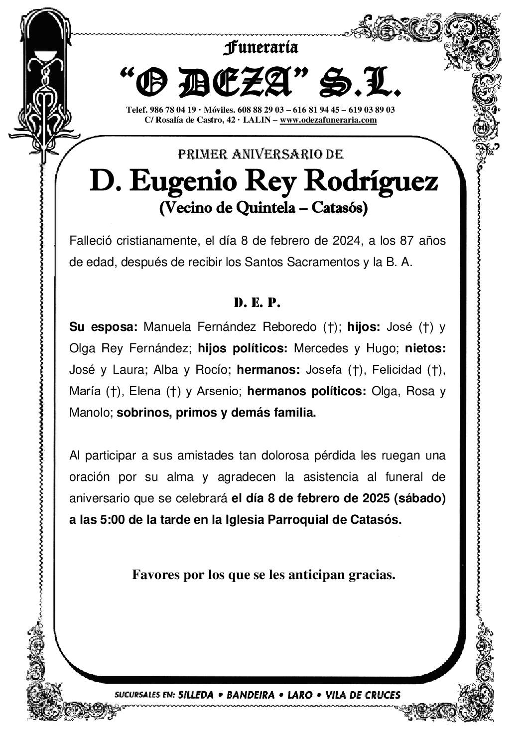 D. EUGENIO REY RODRÍGUEZ