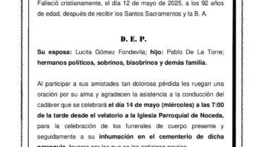 D. PABLO DE LA TORRE CRESPO