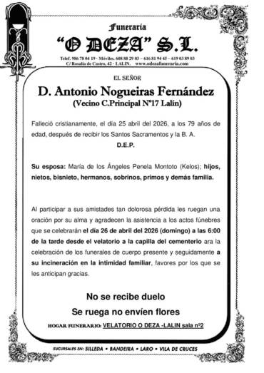 ANTONIO NOGUEIRA FERNANDEZ